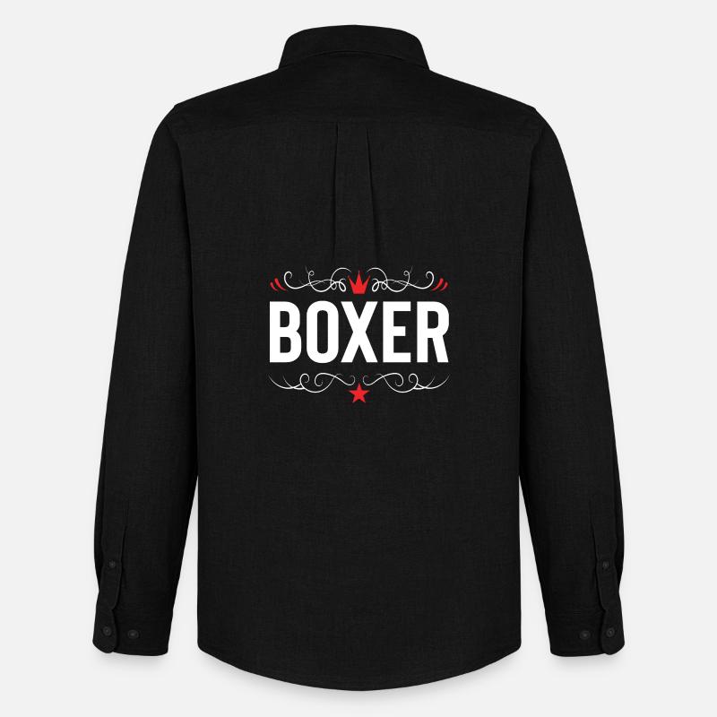Boxer Boxen Sport - Männer Oxford Hemd von Stanley/Stella - Schwarz