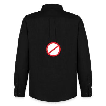 Forbidden Symbol Pattern - Men's Oxford Shirt by Stanley/Stella - black - Back - AI Model Male 185 dark (185cm)