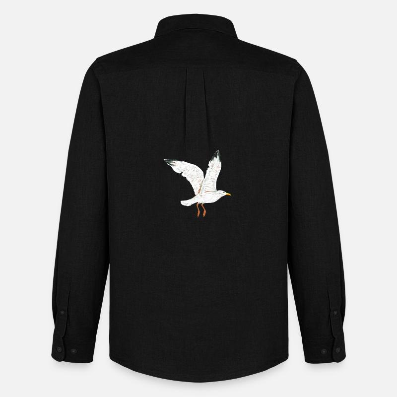 fliegende moewe vogel - Männer Oxford Hemd von Stanley/Stella - Schwarz