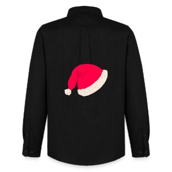 Weihnachtsmütze ohne Text - Männer Oxford Hemd von Stanley/Stella - Schwarz - Hinten - AI Model Male 185 dark (185cm)