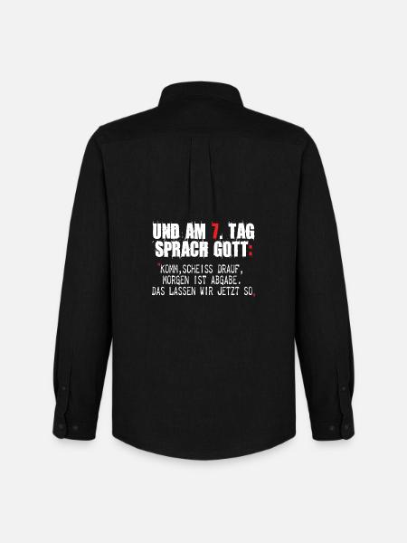 Graffiti-Style Protestgestaltung mit Zitaten - Männer Oxford Hemd von Stanley/Stella - Schwarz