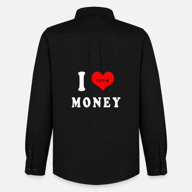 Ich liebe Geld - Männer Oxford Hemd von Stanley/Stella - Schwarz