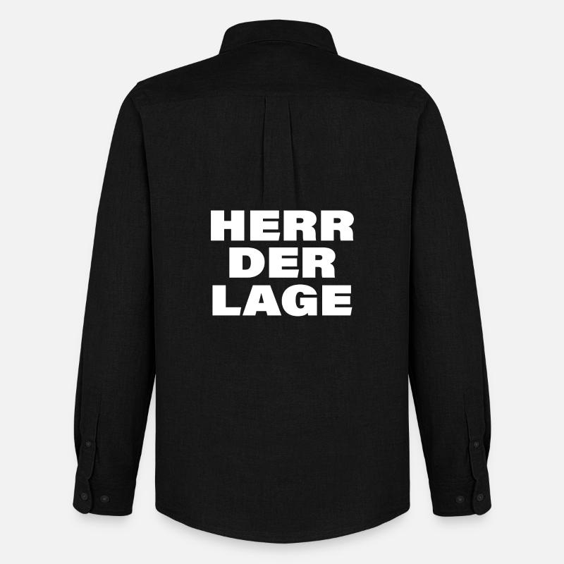HERR DER LAGE - Männer Oxford Hemd von Stanley/Stella - Schwarz