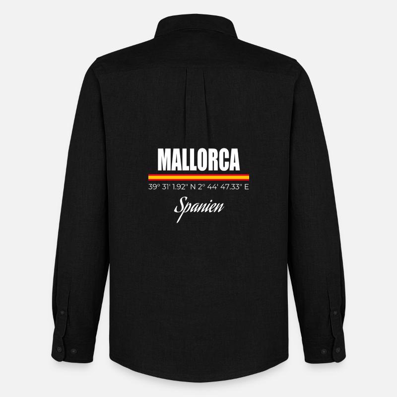 Mallorca - Männer Oxford Hemd von Stanley/Stella - Schwarz