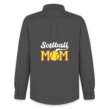 Softball Mama Pride Grafik - Männer Oxford Hemd von Stanley/Stella - Anthrazit - Hinten - AI Model Male 185 dark (185cm)