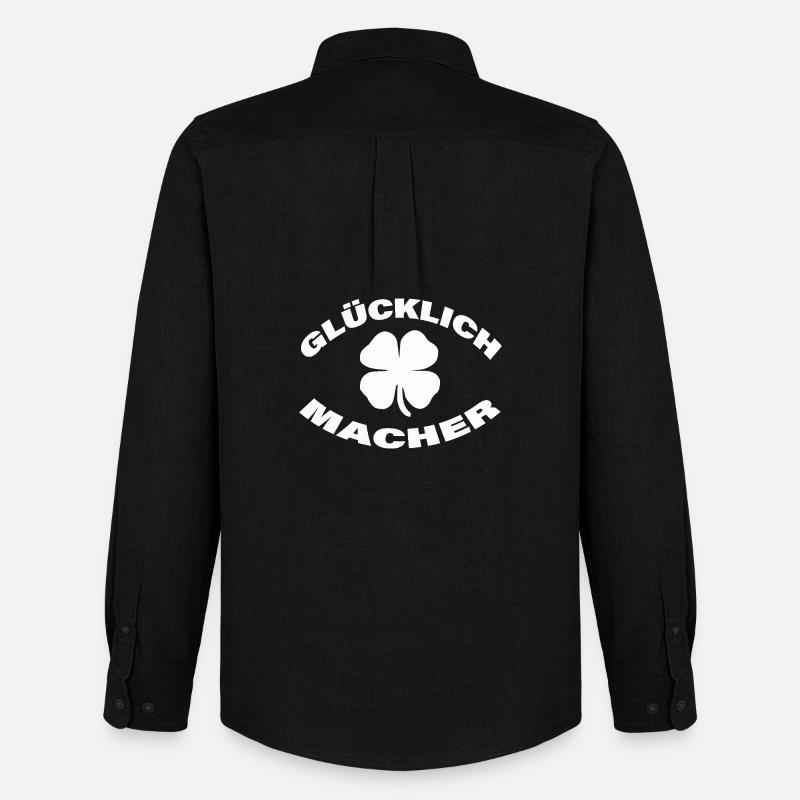 GLÜCKLICHMACHER - Männer Oxford Hemd von Stanley/Stella - Schwarz