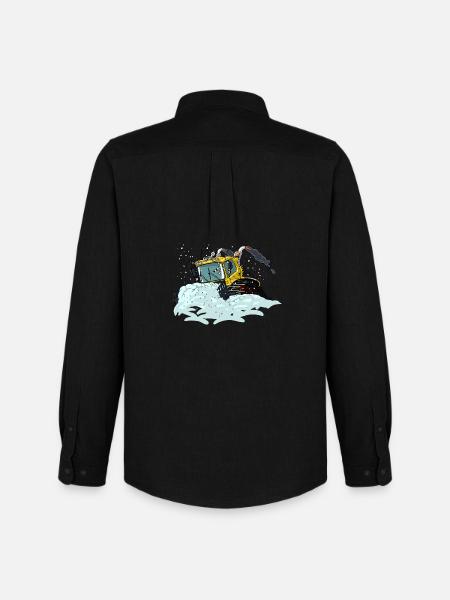 yellow snow shovel - Men's Oxford Shirt by Stanley/Stella - black