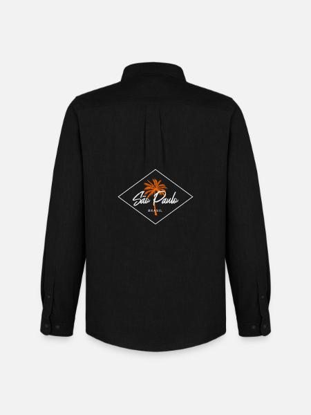 Sao Paulo Palm Logo - Men's Oxford Shirt by Stanley/Stella - black