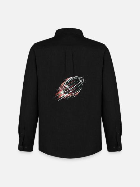 Flying Football – Dynamics & Speed Symbol - Men's Oxford Shirt by Stanley/Stella - black
