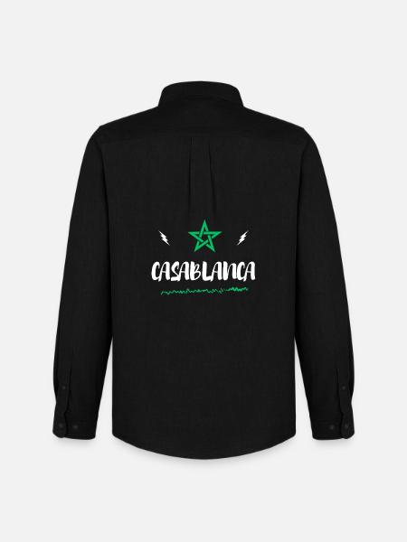 Casablanca Etoile Du Maroc - Männer Oxford Hemd von Stanley/Stella - Schwarz