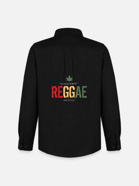 Rock Reggae Disco Punk Music Clothing - Men's Oxford Shirt by Stanley/Stella - black