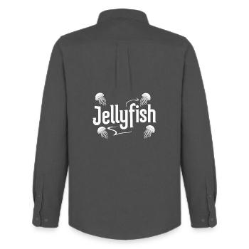 Jellyfish Jellyfish Sea Ocean Underwater Medusa - Men's Oxford Shirt by Stanley/Stella - anthracite - Back - AI Model Male 185 dark (185cm)