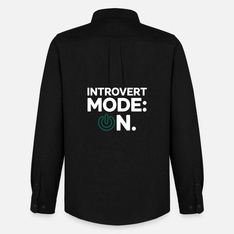Introvert Mode ON – Lustiger Spruch - Männer Oxford Hemd von Stanley/Stella - Schwarz