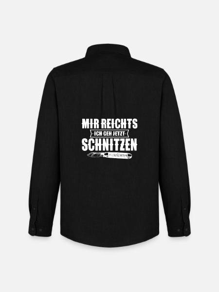 Schnitzen - Männer Oxford Hemd von Stanley/Stella - Schwarz