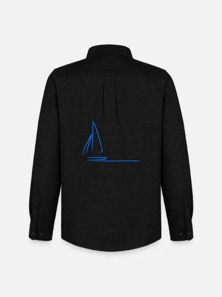 Sailing Sailboat Sailor - Men's Oxford Shirt by Stanley/Stella - black