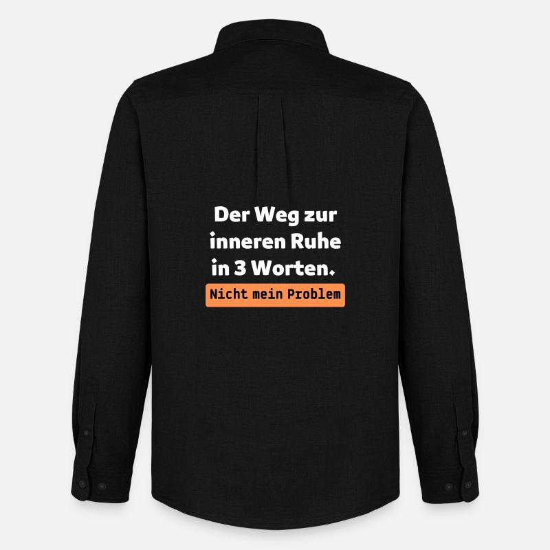 Nicht mein Problem - Männer Oxford Hemd von Stanley/Stella - Schwarz