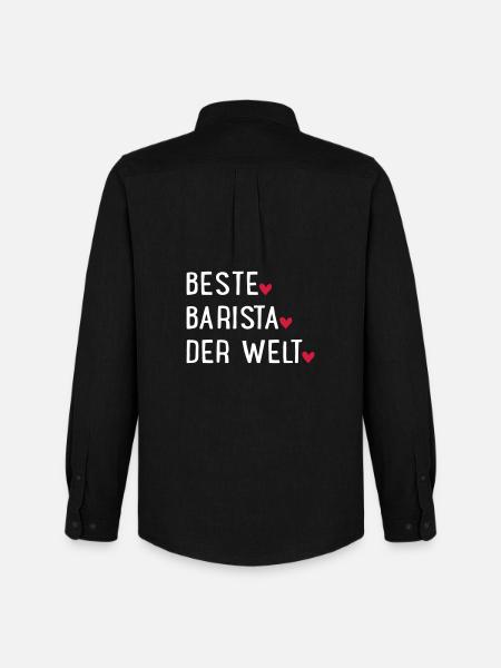 Best Barista - Men's Oxford Shirt by Stanley/Stella - black