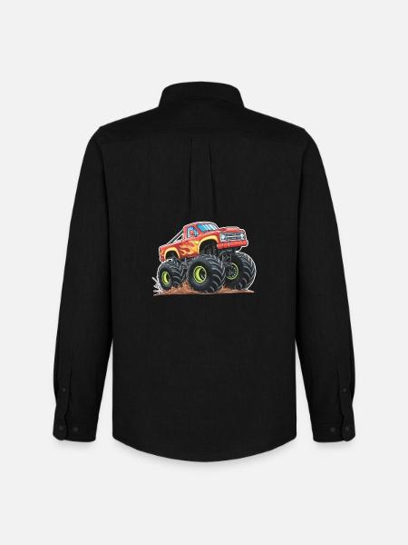 Monster Truck Madness - Men's Oxford Shirt by Stanley/Stella - black