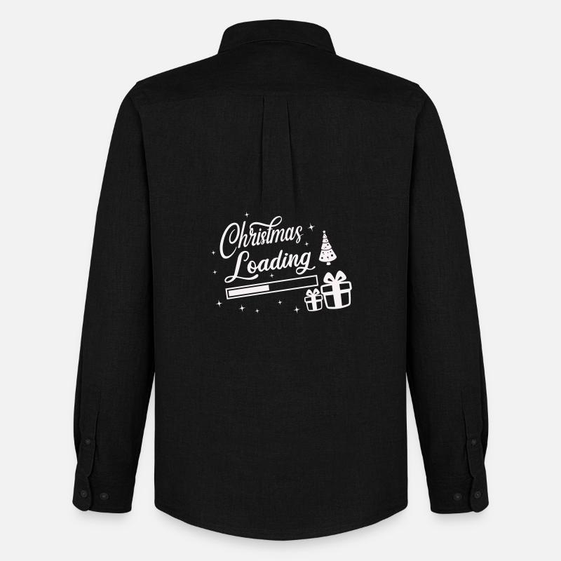 Christmas Loading - Männer Oxford Hemd von Stanley/Stella - Schwarz