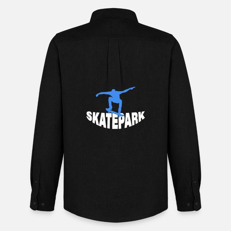 SKATEPARK - Männer Oxford Hemd von Stanley/Stella - Schwarz