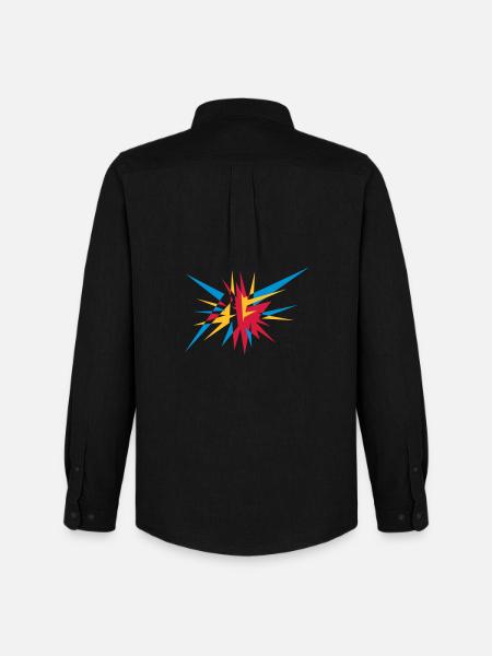 Explosion and rays - Men's Oxford Shirt by Stanley/Stella - black