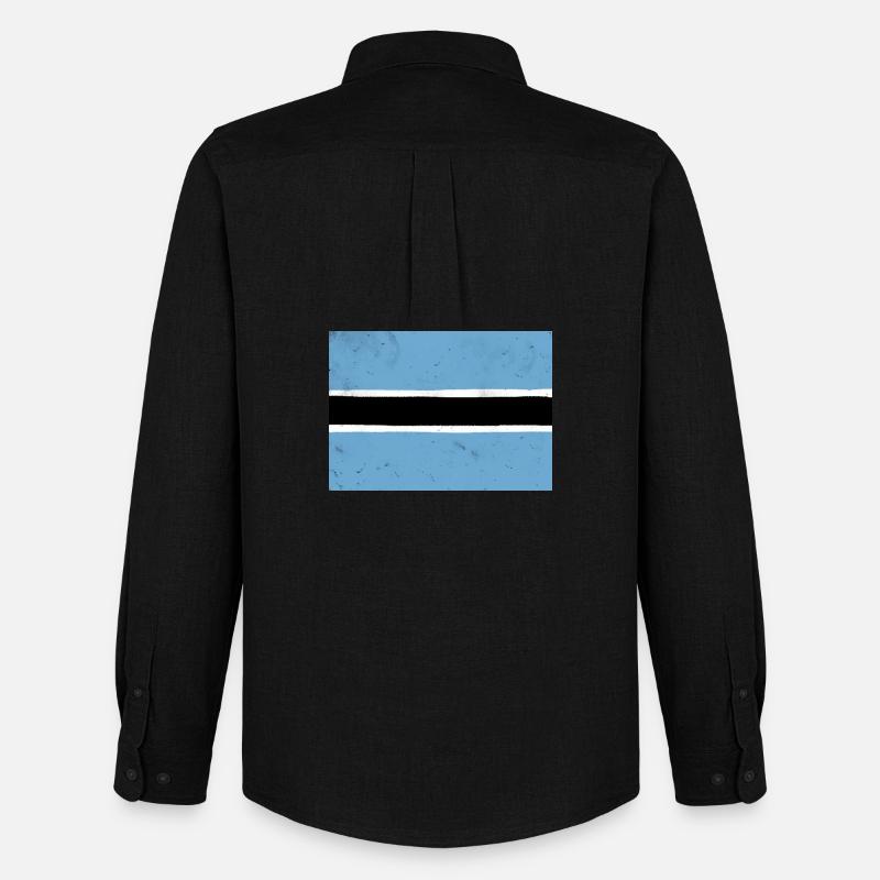 Flagge von Botswana - Männer Oxford Hemd von Stanley/Stella - Schwarz