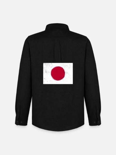 Flag of Japan - Men's Oxford Shirt by Stanley/Stella - black