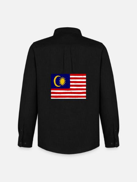 Flag of Malaysia - Men's Oxford Shirt by Stanley/Stella - black