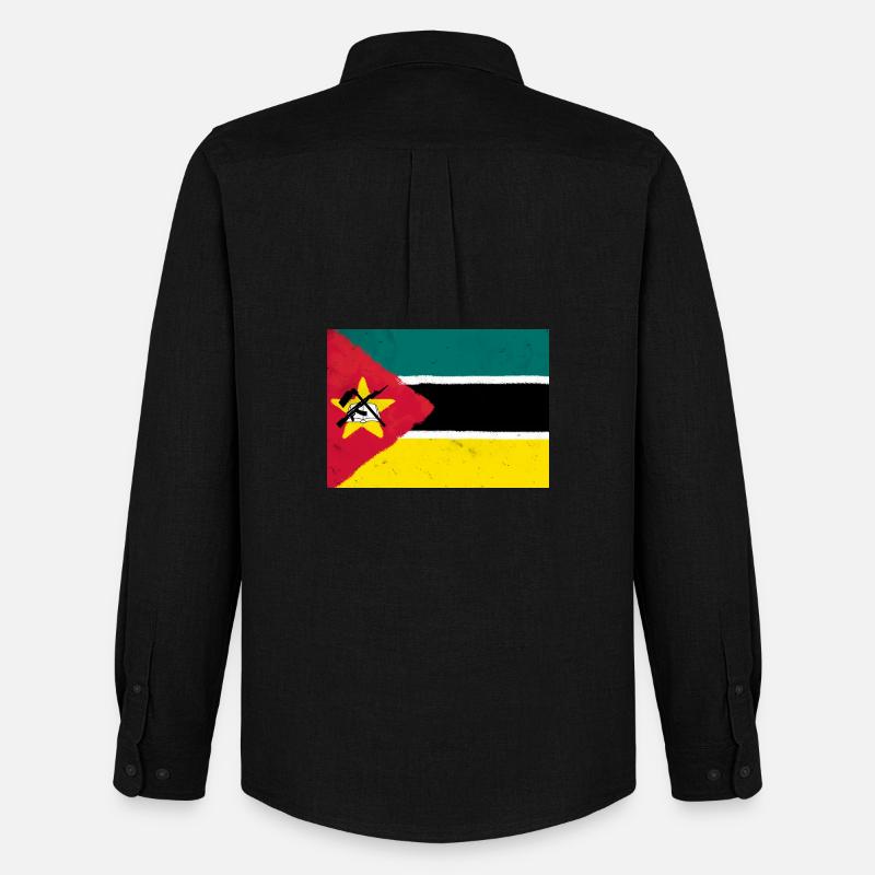 Flagge von Mosambik - Männer Oxford Hemd von Stanley/Stella - Schwarz
