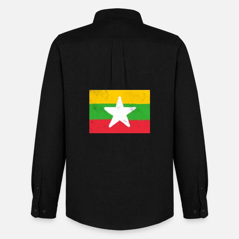 Bandiera del Myanmar - Stanley/Stella Camicia Oxford uomo - nero