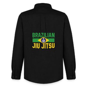 Martial Arts Funny Brazilian Jiu-Jitsu BJJ - Men's Oxford Shirt by Stanley/Stella - black - Back - AI Model Male 185 dark (185cm)