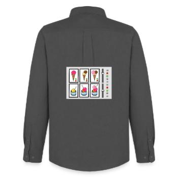 Machine à crème glacée - Chemise Oxford homme Stanley/Stella - charbon - Dos - AI Model Male 185 dark (185cm)