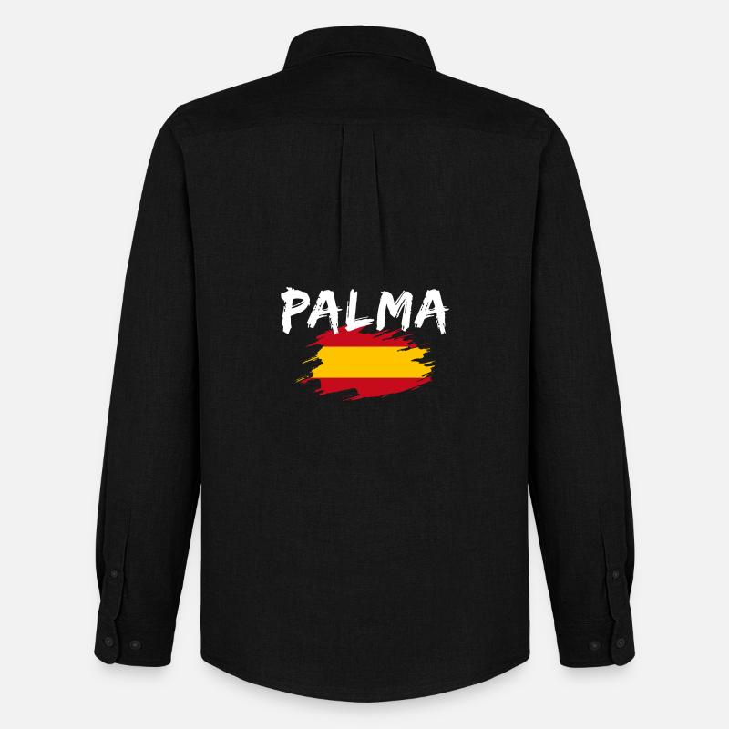 Palma Spanien - Männer Oxford Hemd von Stanley/Stella - Schwarz