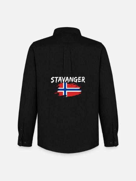 Stavanger, Norway - Men's Oxford Shirt by Stanley/Stella - black