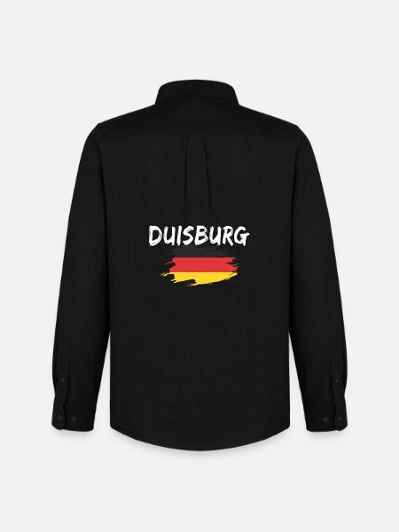 Duisburg Germany Flag - Men's Oxford Shirt by Stanley/Stella - black