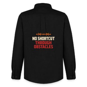 Obstacle Course Racer Obstacle Course Ocr - Men's Oxford Shirt by Stanley/Stella - black - Back - AI Model Male 185 dark (185cm)