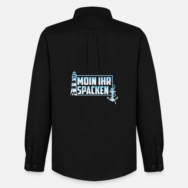 MOIN IHR SPACKEN - Männer Oxford Hemd von Stanley/Stella - Schwarz