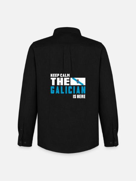keep calm Galicia flags design - Men's Oxford Shirt by Stanley/Stella - black