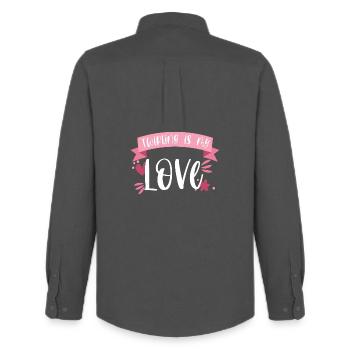 Baton Twirling Sports Passion Gift - Men's Oxford Shirt by Stanley/Stella - anthracite - Back - AI Model Male 185 dark (185cm)
