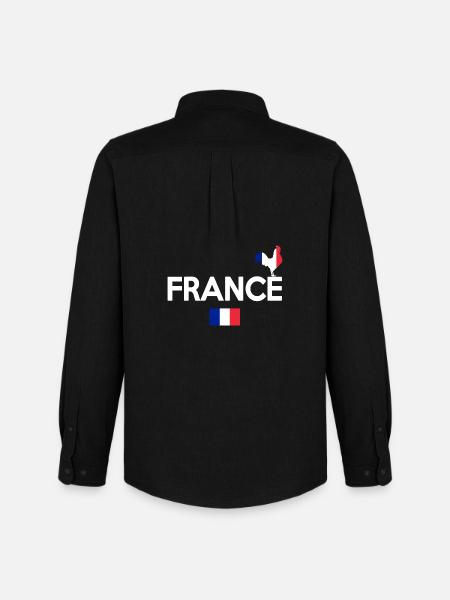 FRANKREICH - Männer Oxford Hemd von Stanley/Stella - Schwarz