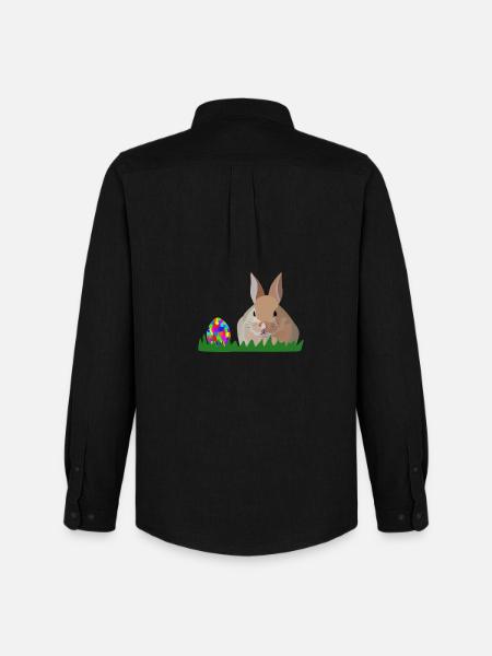 Olli Easter Bunny - Men's Oxford Shirt by Stanley/Stella - black