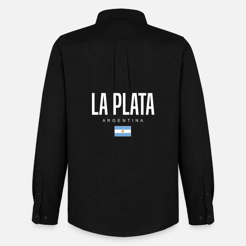 La Plata Argentinien Argentinier - Männer Oxford Hemd von Stanley/Stella - Schwarz