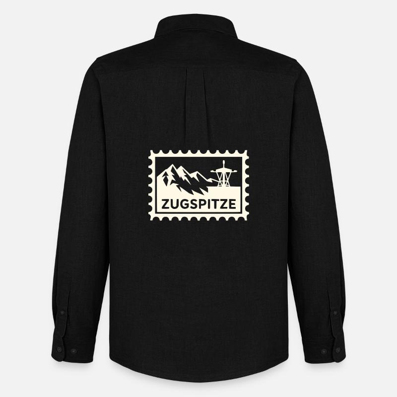 Berggipfel mit Seilbahn-Design - Männer Oxford Hemd von Stanley/Stella - Schwarz