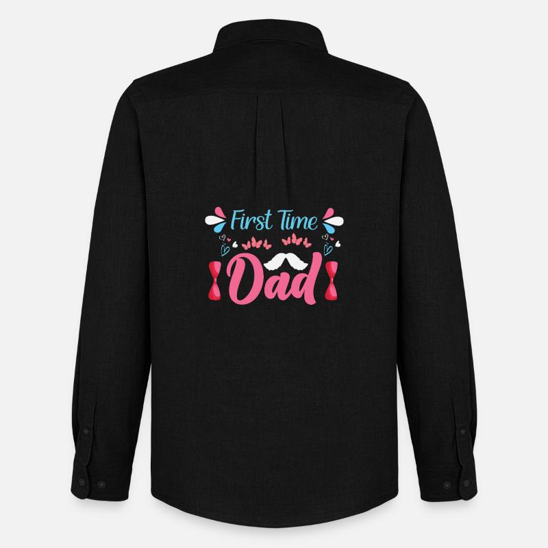 Werdender Papa Werdender Vater - Männer Oxford Hemd von Stanley/Stella - Schwarz