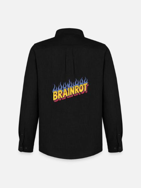 Brainrot - Funny Memes - Men's Oxford Shirt by Stanley/Stella - black