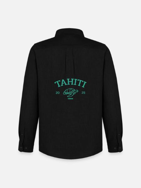 Tahiti - Turtle - French Polynesia - Schildkröte - Männer Oxford Hemd von Stanley/Stella - Schwarz