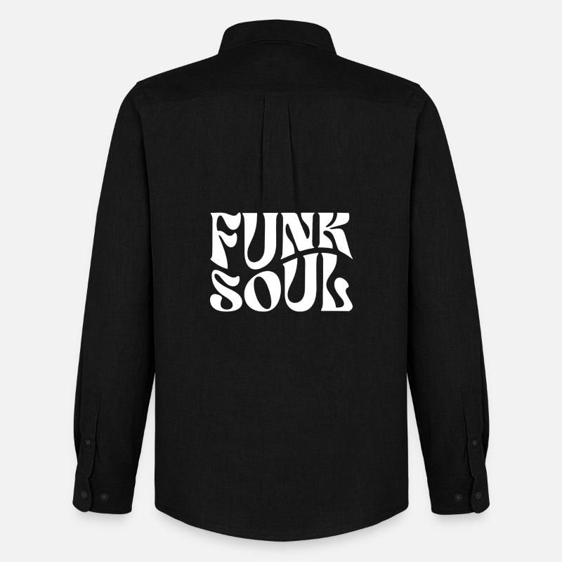 Funk Soul Bold Retro-Typografie - Männer Oxford Hemd von Stanley/Stella - Schwarz
