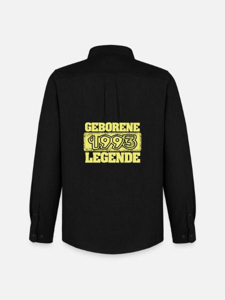 Geborene 1993 Legende - Männer Oxford Hemd von Stanley/Stella - Schwarz