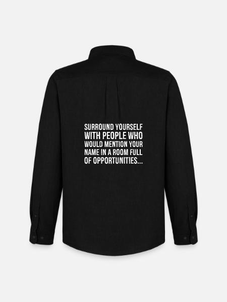 surround yourself with people who would mention - Men's Oxford Shirt by Stanley/Stella - black