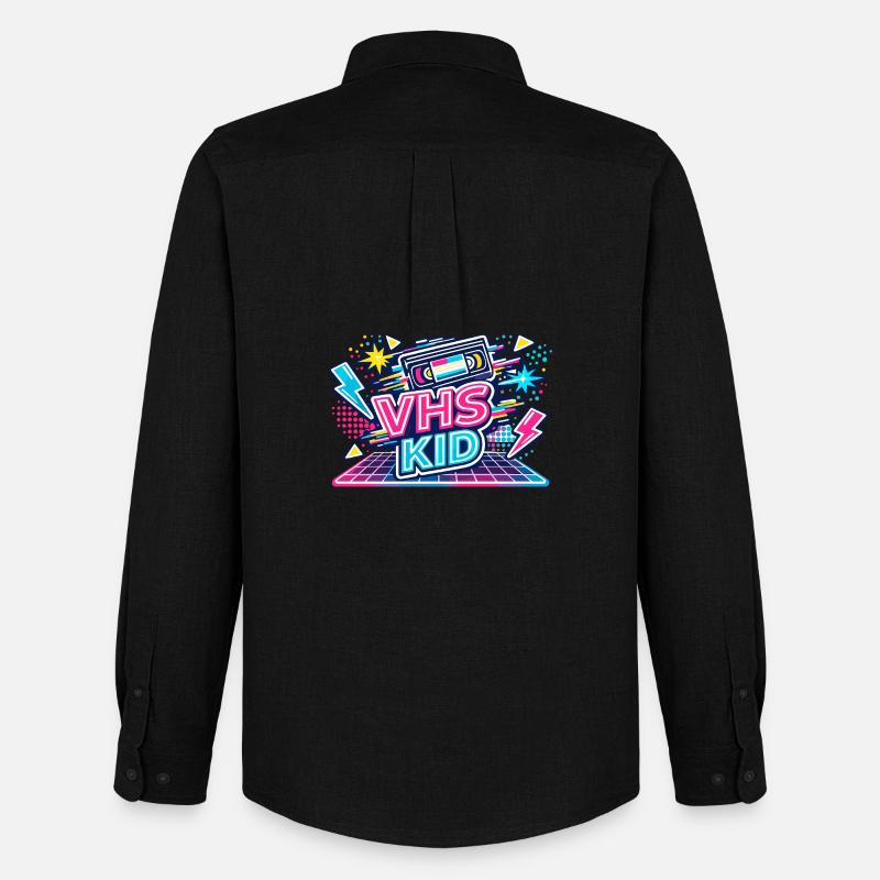 VHS KID Neon Retro - Männer Oxford Hemd von Stanley/Stella - Schwarz